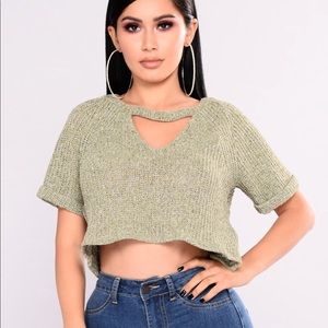 Fashion Nova Tamryn Crop Top - Olive